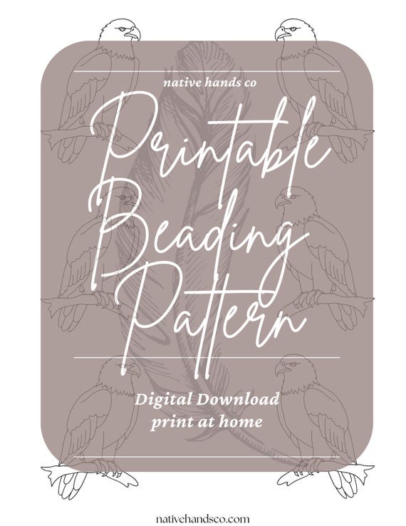 Bald Eagle Beading Pattern | Mirrored Template, 4 Sizes (PDF Pattern)