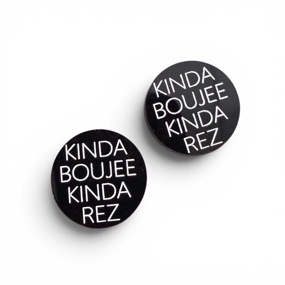 Kinda Boujee Kinda Rex black gloss acrylic beading cabochon cab centers REDESIGNED