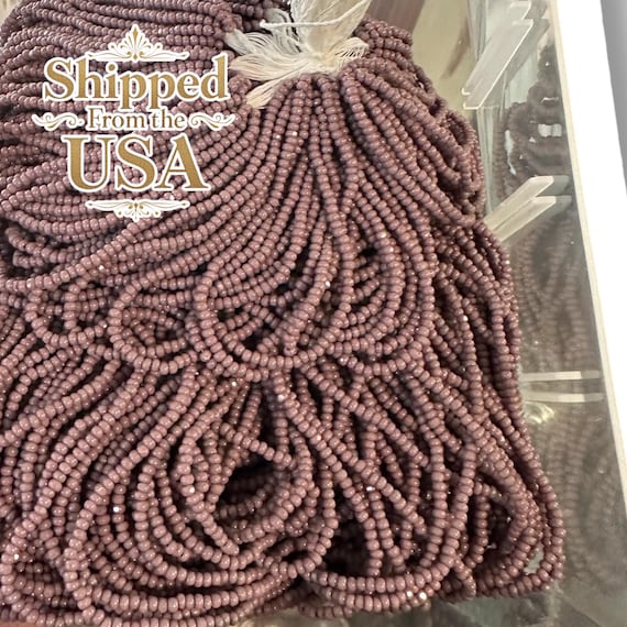 Czech 11/0 LT Amethyst Seed Beads - Charlotte Cut, Opaque Purple