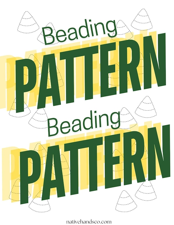 Candy Corn Beadwork Pattern: Flat Stitch Halloween Template (PDF)