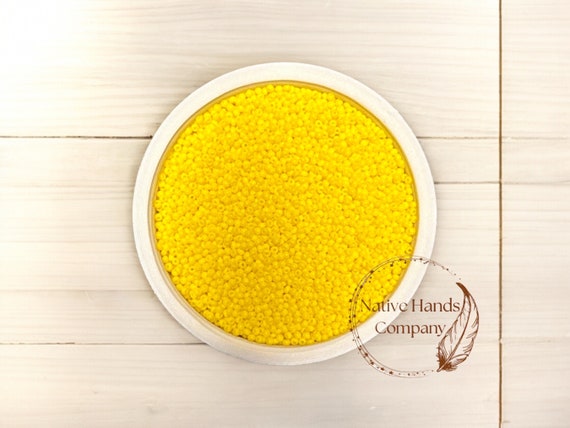 Czech Preciosa Loose 83110 11/0 yellow Beads - Indigenous Jewelry Making Supplies - Indigenous Owned