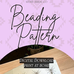 2 sizes Native Beadwork Printable Spider Template PDF Beading Pattern Print At Home