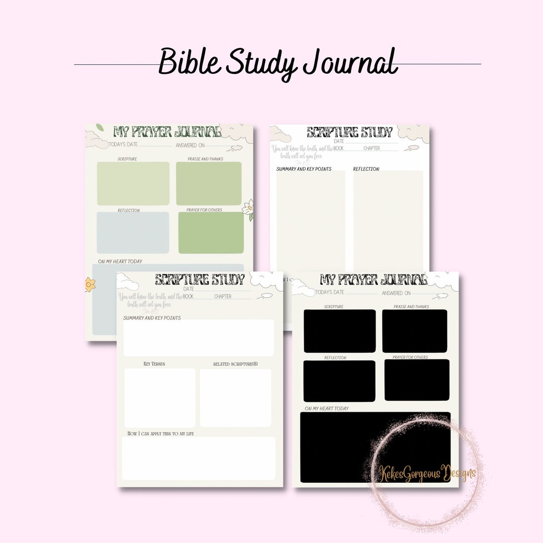 Printable Bible Study Journal Page | PDF Bible Study Page | Bible Notes ...