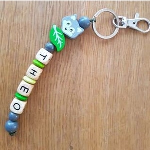 Keyrings, name tags, satchel charms, bag charms with names