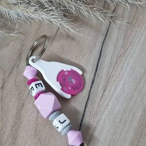 Keychain with shopping cart chip best grandma, best grandpa, mom, dad, godmother, godfather, girlfriend, neighbor