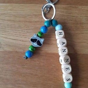 Keychain, Name Chain, Ranzenbaumler, Taschenbaumler with Name