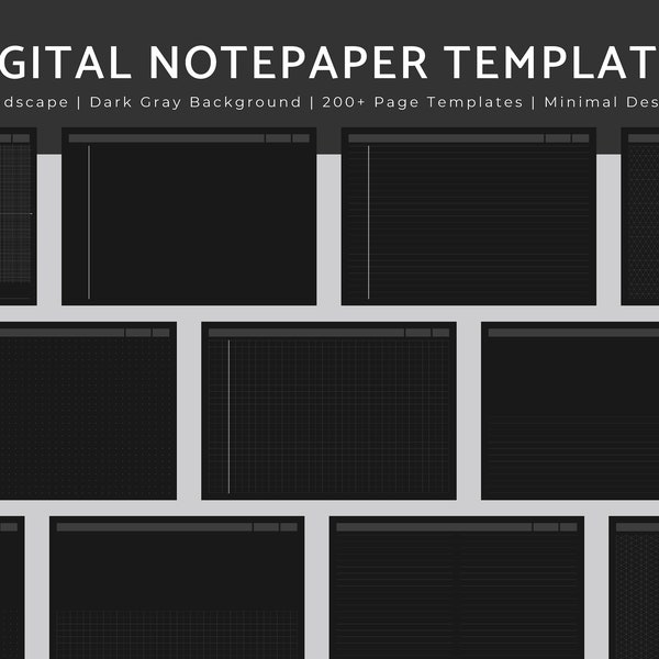 Goodnotes Landscape Note Paper Etsy UK