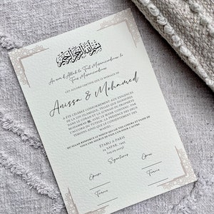 Certificato di matrimonio islamico, Hlel, nikkah