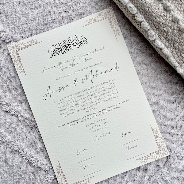 Certificat de mariage islamique, Hlel, nikkah