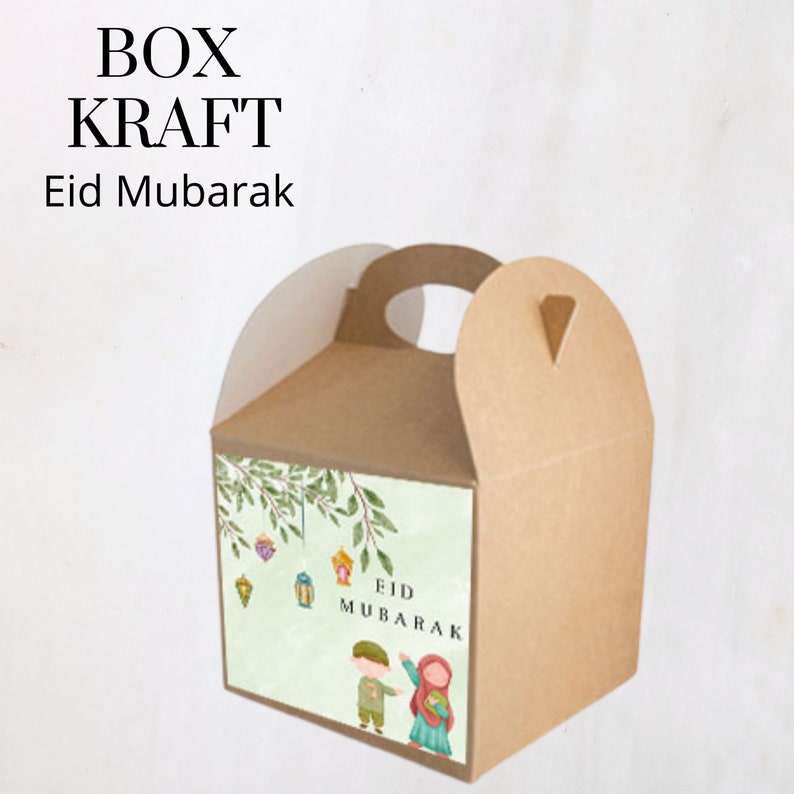 Box, boîte enfant Eid MUBARAK pour Eid 2024 personnalisé image 1