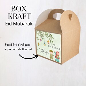 Box, boîte enfant Eid MUBARAK pour Eid 2024 personnalisé image 4