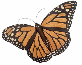 Monarch Butterfly Intarsia PATTERN ONLY Scroll Saw Wood Art Decor Spring Summer