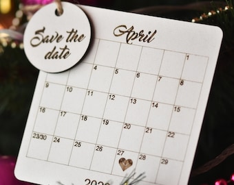 Calendrier 2023 avec enregistrer l&#39;étiquette de date - fichiers découpés au laser