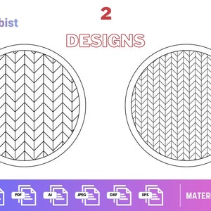 Geometric patterned coasters (SVG, EPS) laser cut files for Xtoold, Ortur, Glowforge, Omtech, Sculpfun, Atomstack