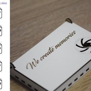 Boîte de carte mémoire SD (SVG, EPS) fichiers de découpe laser pour Xtoold, Ortur, Glowforge, Omtech, Sculpfun, Atomstack