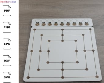 Jeux de société (SVG) fichiers de découpe laser pour Xtoold, Ortur, Glowforge, Omtech, Sculpfun, Atomstack