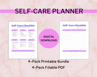 Self Care Checklist, Self Care Planner, Self Care Journal Tracker, Wellness Planner Printable, Daily Wellbeing, Mindfulness Journal