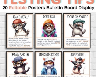 Test Strategies Board, Test Prep Tips Classroom Bulletin Board, Test Bulletin Board Idea, May Bulletin Board, Testing Printable Board