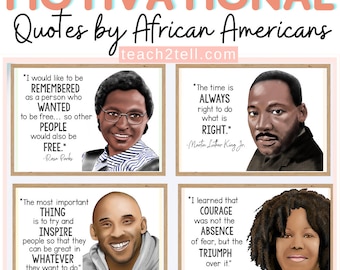 Black History Month Posters: Motivational Quotes, Classroom Art (Digital Download)