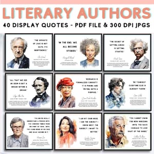 Citas sobre lectura, ideas para el Mes Nacional de la Lectura, decoración para aulas de inglés, carteles para bibliotecas, láminas de literatura para secundaria y preparatoria.