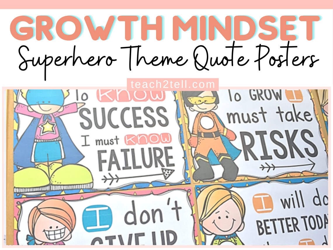 Growth Mindset Classroom Printables Posters, Classroom Quotes ...