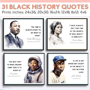 Black History Month Posters for Black History Bulletin Board Display, Juneteenth, Black History Wall Art, Black History Quotes, Church Decor