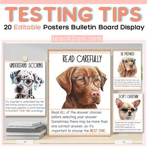 Tableau d'affichage de test, Stratégies et conseils de test, Idée de tableau d'affichage de test, Motivation et encouragement pour le test, Version imprimable du test