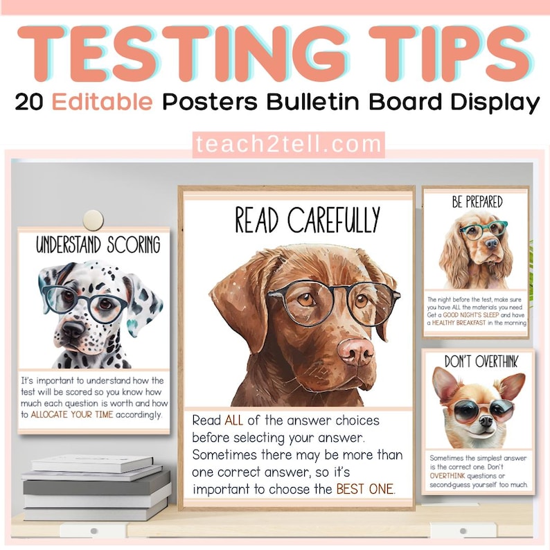 Testing Room Poster Test Taking Strategies Posters Testing Tips for Students | Standardized ...