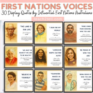 Australia Day, NAIDOC Week Class Decorations Quotes Posters by First Nations People For Harmony Day and Heal Country Classroom Decor