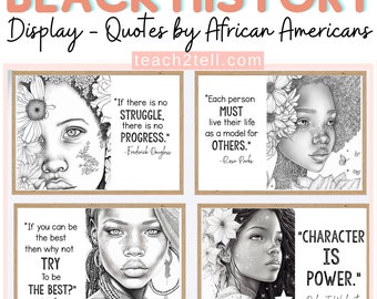 Black History Month Posters: Motivational Quotes Classroom Decor (Digital Download)