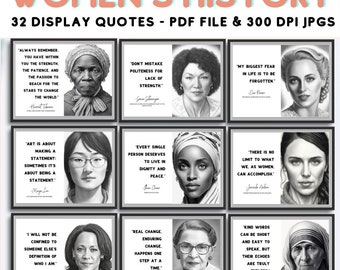 Womens History Month Posters For Womens History Month Bulletin Board, Womens History Month Project & Activities, Classroom Display, Digital