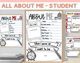 Editable All About Me Printable: Back to School Activity (Digital Download)