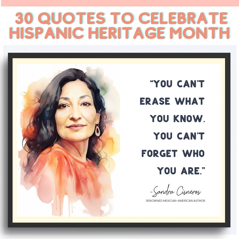 Hispanic Heritage Month Poster, Hispanic Heritage Month Bulletin Board Posters, Hispanic Leaders Quotes Printable Posters Digital Download