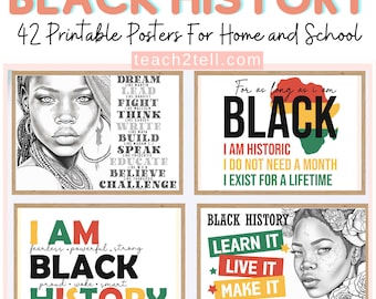 Black History Month Posters: Black Woman Art, Office Decor (PDF)