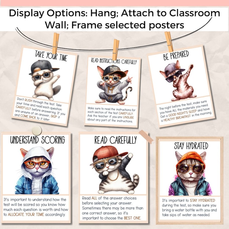 Test Strategies Board, Test Prep Tips Classroom Bulletin Board, Test Bulletin Board Idea, May Bulletin Board, Testing Printable Board