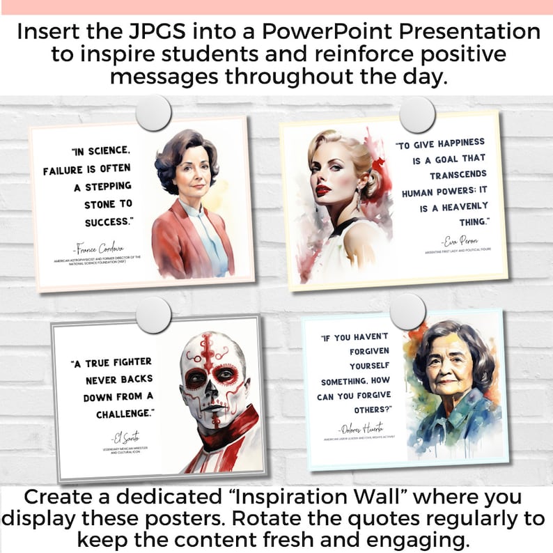Hispanic Heritage Month Poster, Hispanic Heritage Month Bulletin Board Posters, Hispanic Leaders Quotes Printable Posters Digital Download