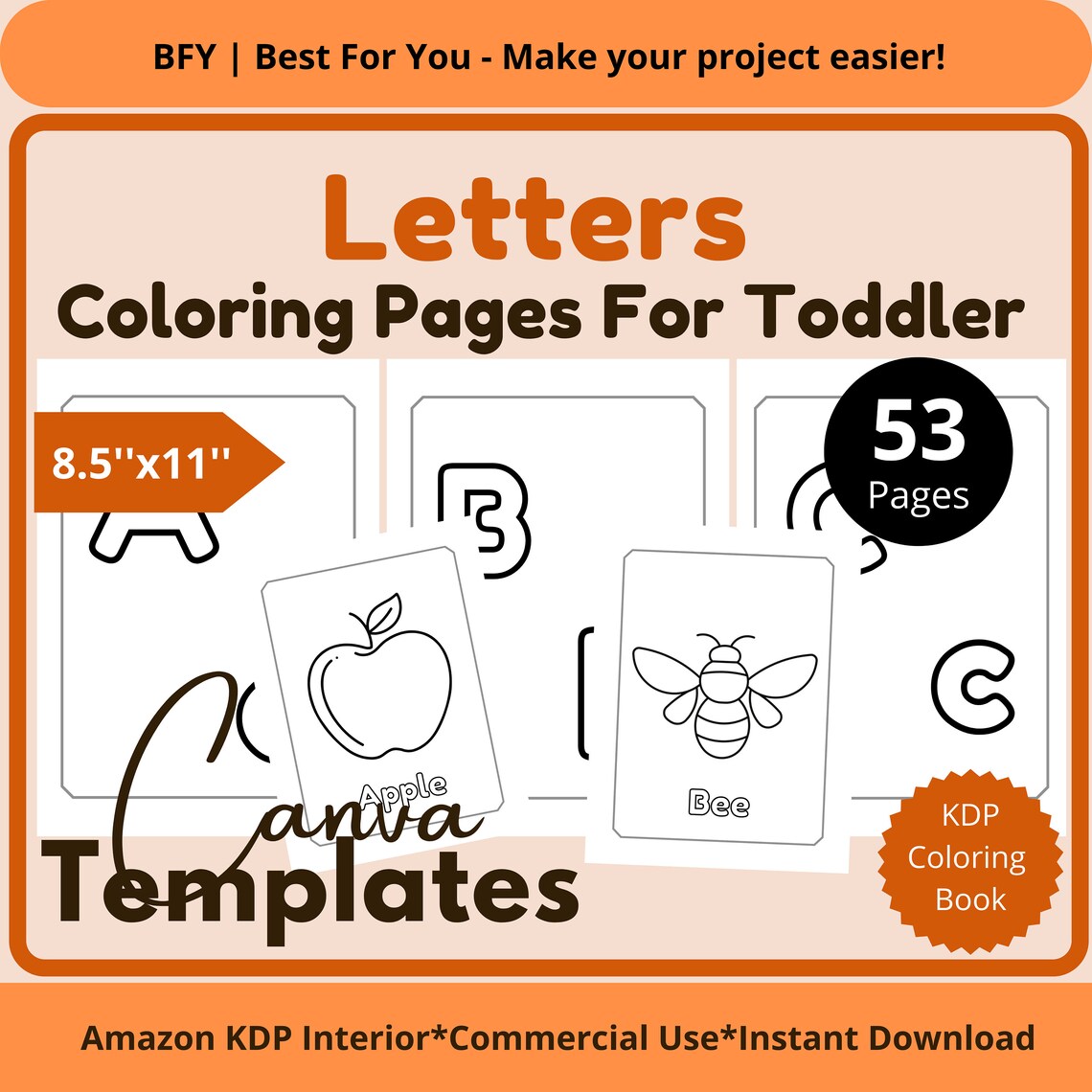 Printable Letters Coloring Pages for Kids Toddler Coloring - Etsy