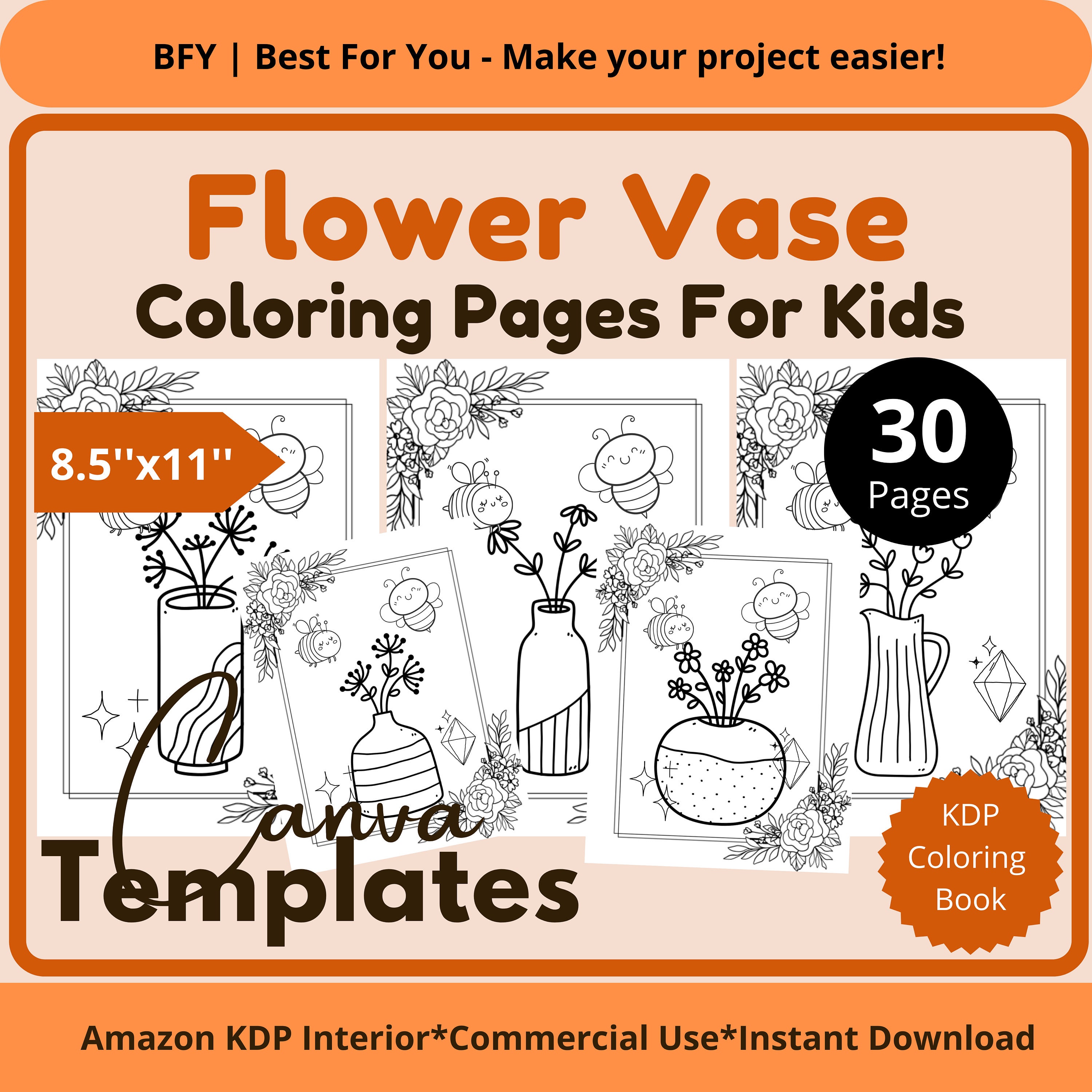 Printable Flower Vase Template Printable Flower Vase Template