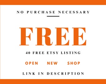 40 Free Etsy Listing for New Etsy Store | No Purchase Necessary | Link in Description, Free Listings | Open New Shop