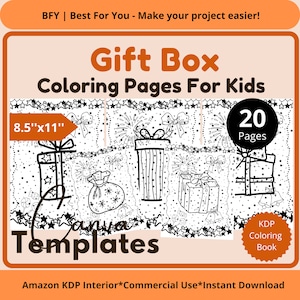 Gift Box Coloring Page for Kids