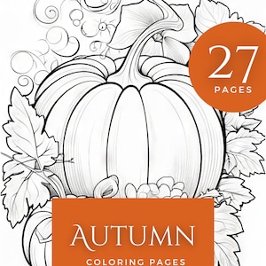 Herbst Halloween A4 Digitales Malbuch