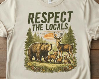 respektieren die einheimischen manatee national park shirt karte tshirt wald vintage zeichnung zeichnung hemd