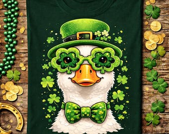 St Patrick Tag png | Irische Glücksgans SVG für Shirts | St Patricks Shirt PNG | Druckbares T-shirt Design