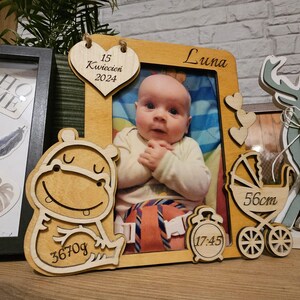 Fotolijst, geboorteaktelijst, cadeaulijst, 10x15 frame