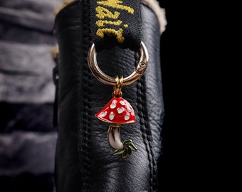 Toadstool Boot Charms- DM Charms- Doc Martens- Shoe Accessory- kawaii- Mushroom charms boot- witchy gift- alt cute boot charms- Easter gift