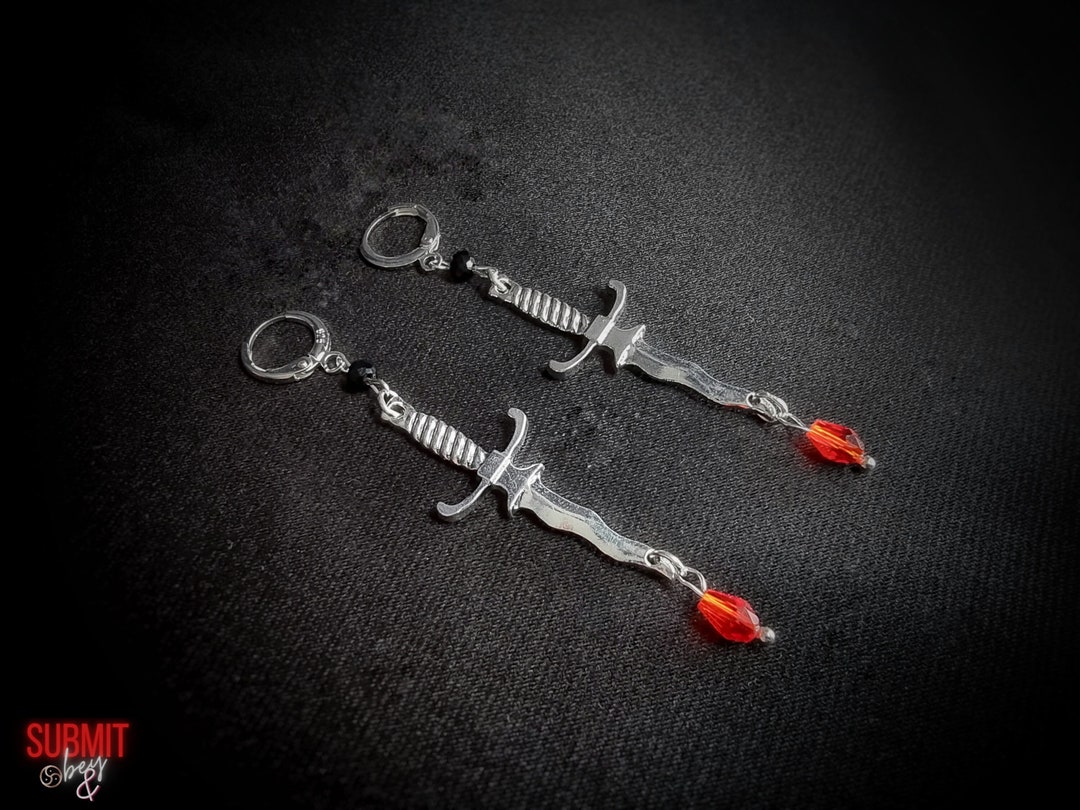 Punk Scheren Ohrstecker Silber - Lustige Ohrringe Für Halloween Und Partys