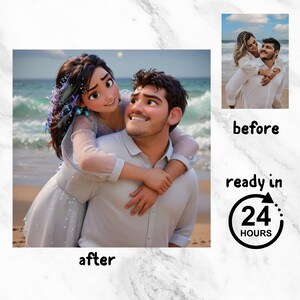 Couple Portrait Custom, Cartoon Animation from Picture, Custom Cartoon Animation,Personalized, Cartoon Style Couple, Animation Style