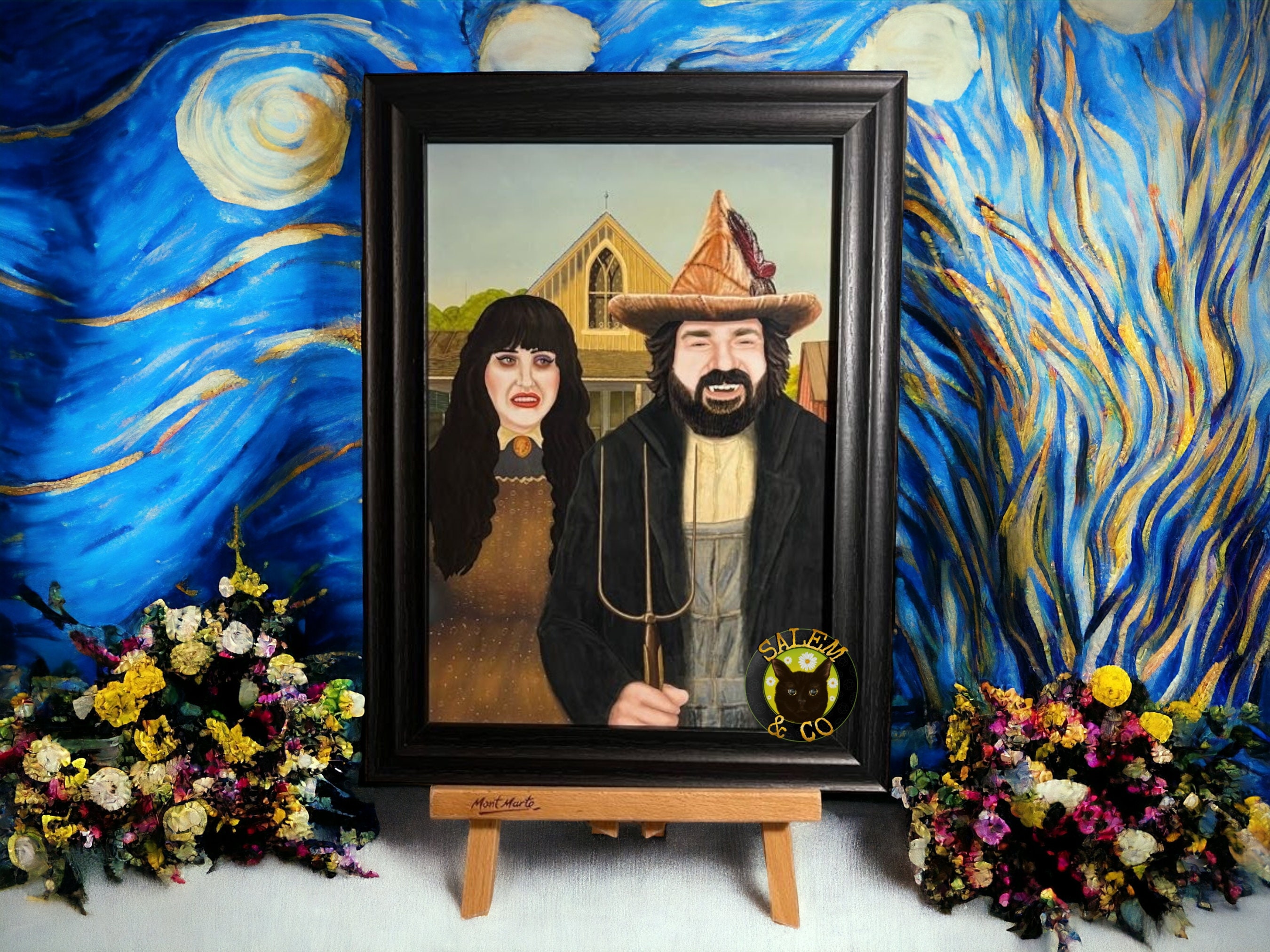 Laszlo und Nadja - What We Do In The Shadows Kunstdruck Wanddekor Matt Berry Natasia Demetriou Vampire Poster A3 A4 A5