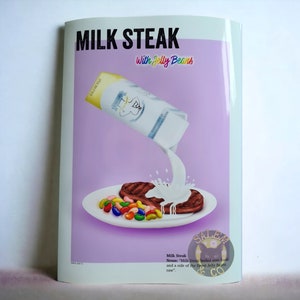 Milk Steak with Jelly Beans - It&#39;s Always Sunny In Philadelphia Meme Print Wall Art Fight Milk Poster A3 A4 A5