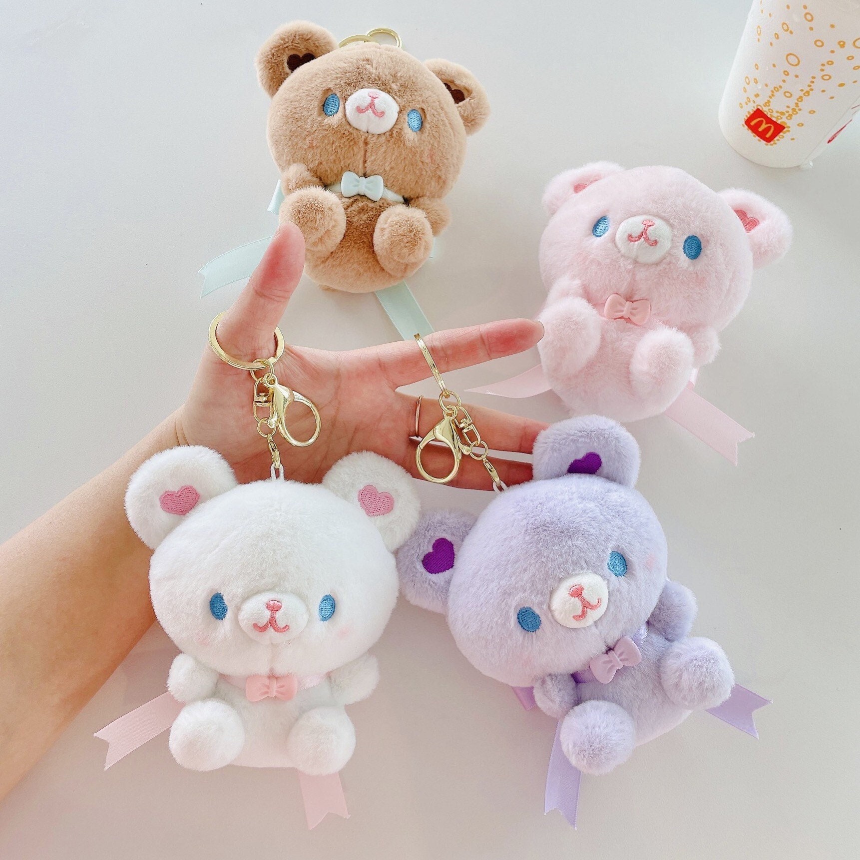 cute plush keyring